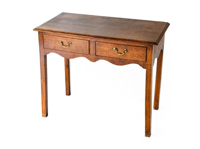 Lot 1361 - A George II Oak Side Table, mid 18th century,...