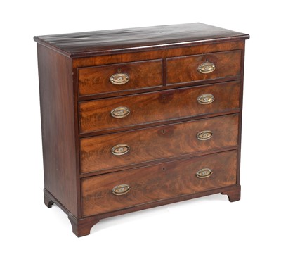 Lot 1244 - ^ A George IV Mahogany Straight Front Chest of...