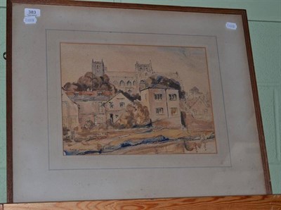 Lot 383 - George Jackson (1898-1974), Ripon Cathedral, signed, watercolour