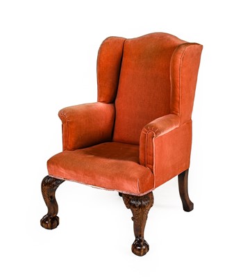 Lot 1313 - A 19th Century Wing-Back Armchair, in George...