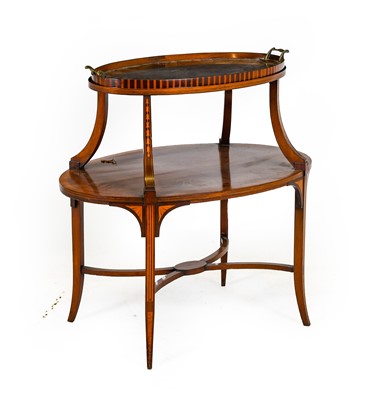 Lot 1292 - An Edwardian Mahogany and Satinwood Banded Two-...