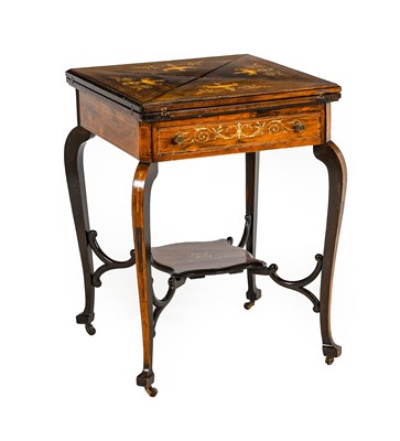 Lot 1293 - An Edwardian Rosewood and Marquetry Inlaid...