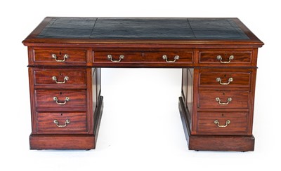 Lot 1273 - A Victorian Mahogany Double Pedestal Desk,...