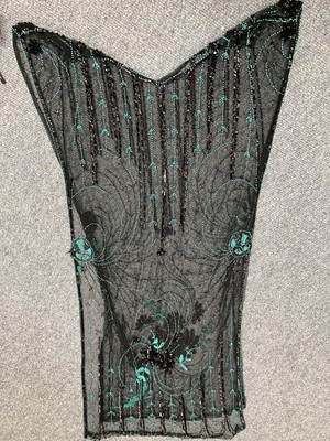 Lot 2041 - Circa 1920s Costume, comprising a black net...
