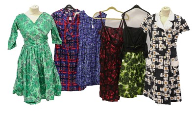 Lot 2077 - Circa 1950/60s Ladies' Dresses, comprising a...