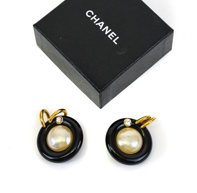 Lot 2165 - A Pair of Simulated Pearl Earrings, by Chanel,...