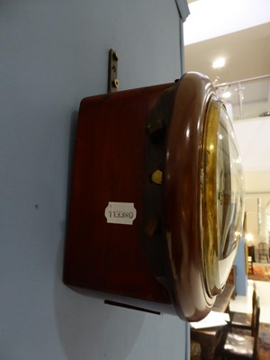 Lot 1097 - A Mahogany 8-Inch Dial Wall Timepiece, signed...