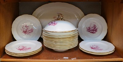 Lot 335 - A Mintons part dinner service, with ozier...