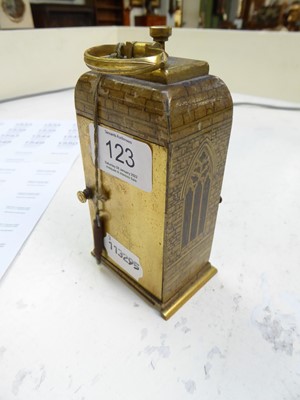 Lot 123 - ~A quarter repeating automata carriage clock,...