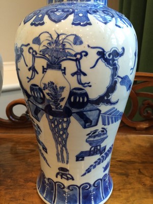 Lot 665 - A Chinese Porcelain Baluster Vase and Cover,...
