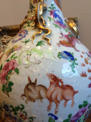Lot 676 - A Cantonese Porcelain Vase, mid 19th century,...