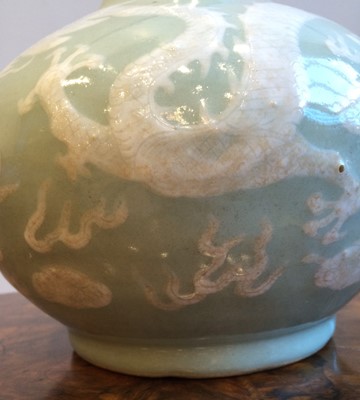 Lot 677 - A Chinese Porcelain Bottle Vase, 19th century,...