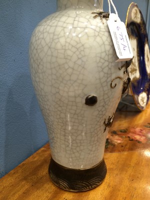 Lot 675 - A Pair of Chinese Crackleglaze Porcelain Vases,...