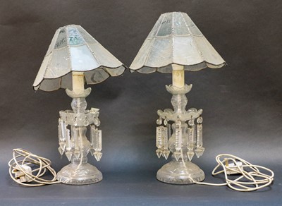 Lot 157 - ~ A Victorian cranberry glass epergne,...