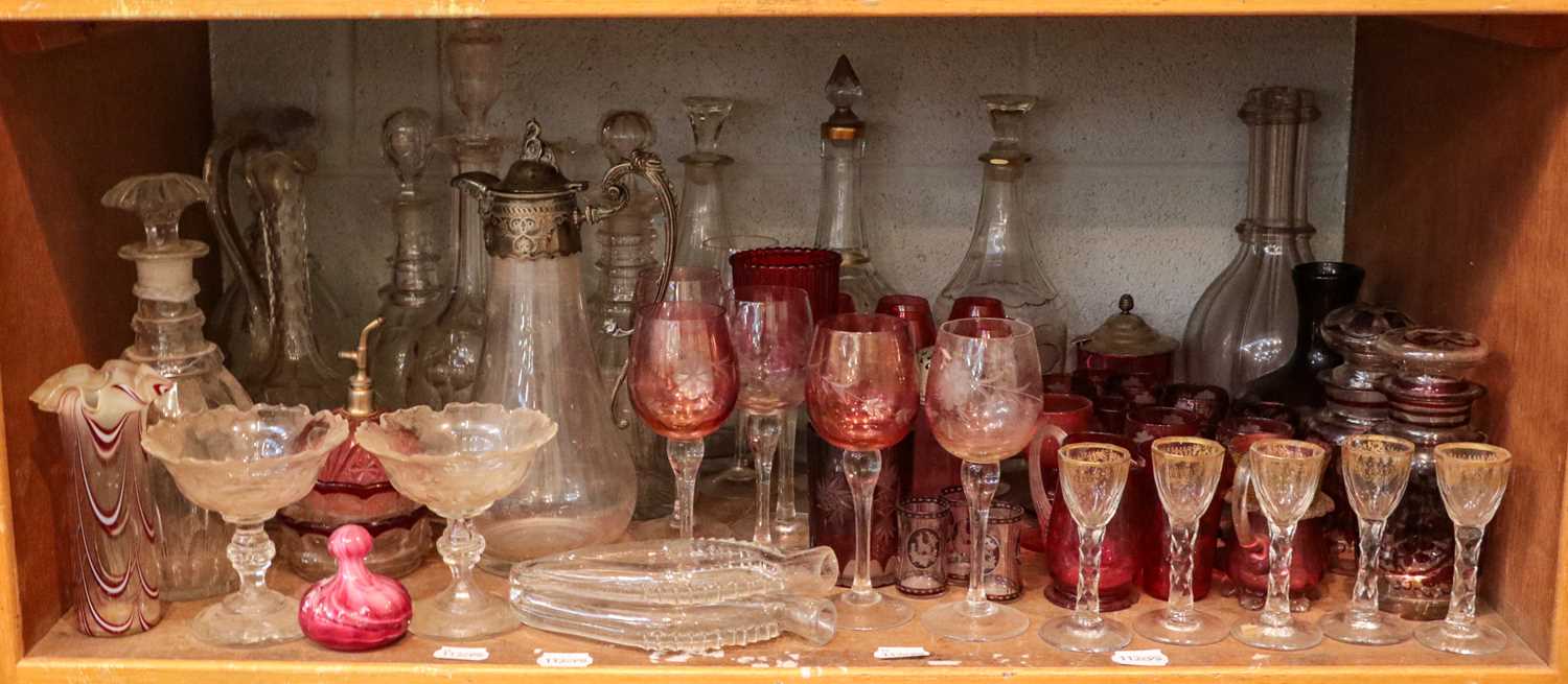 Lot 351 - ~ A large quantity of glass including Bohemian...