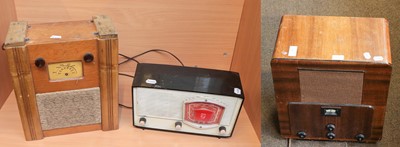 Lot 460 - ~  A Phillips Bakelite cased valve radio, a...