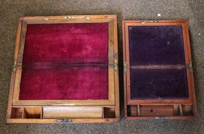 Lot 468 - ~A Victorian rosewood writing slope banded in...