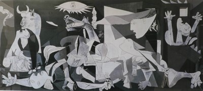 Lot 1196 - After Pablo Picasso, Guernica, colour print;...