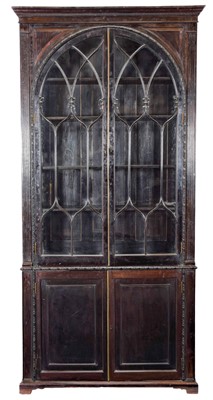Lot 307 - A Near Pair of Stained Mahogany Bookcases, in...
