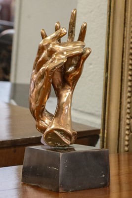 Lot 1123 - Yves Lohe (b.1947) French Hands Signed, bronze,...