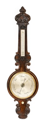 Lot 1108 - A Rosewood Wheel Barometer, signed L.Casella,...