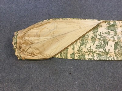 Lot 365 - Curtains: two pairs of interlined curtains...