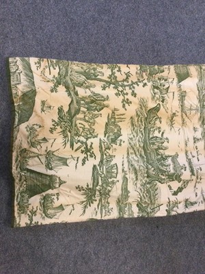 Lot 365 - Curtains: two pairs of interlined curtains...