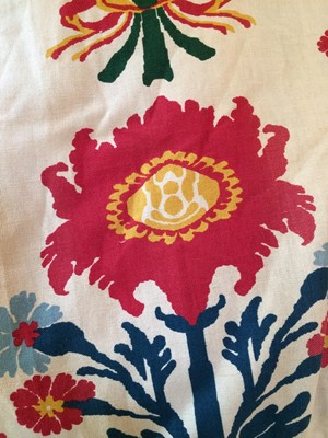 Lot 365 - Curtains: two pairs of interlined curtains...