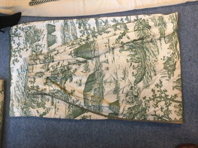 Lot 365 - Curtains: two pairs of interlined curtains...