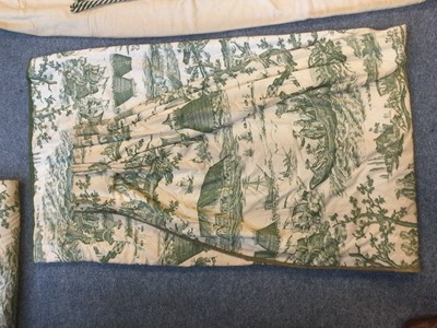 Lot 365 - Curtains: two pairs of interlined curtains...