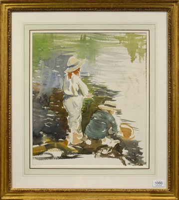Lot 1060 - Roy Petley (b.1951) "Searching for Tiddlers"...