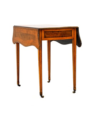 Lot 715 - A George III Satinwood and Tulipwood Banded...