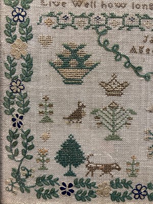 Lot 2170 - A Decorative Sampler Worked by Jane Eden Age...