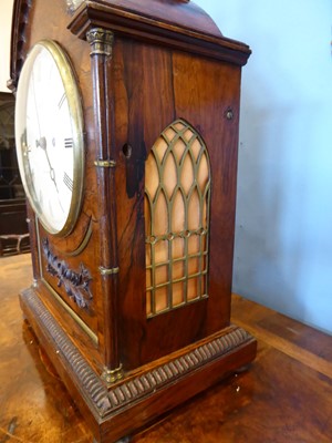 Lot 167 - A William IV Rosewood Striking Table Clock,...