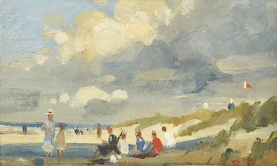 Lot 1082 - Roy Petley (b.1951) "Small Beach Scene"...
