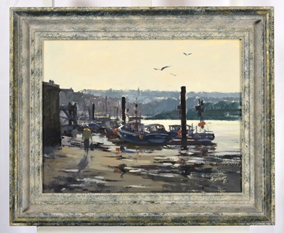 Lot 1079 - Gillian Roberts (Contemporary) "Whitby Harbour,...