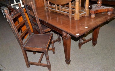 Lot 436 - Dining table and four chairs