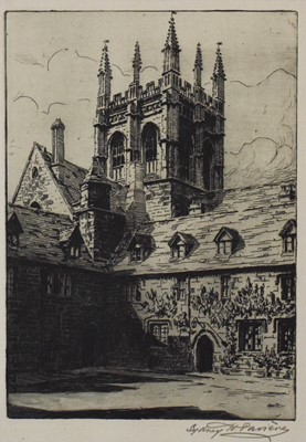 Lot 1190 - A collection of etchings depicting buildings,...