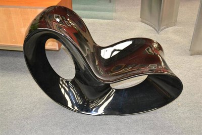 Lot 1005 - Ron Arad (Israeli b1951): Voido Rocking Chair, black polyethylene plastic, moulded mark voido...