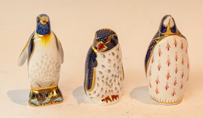 Lot 233 - Royal Crown Derby porcelain penguin...