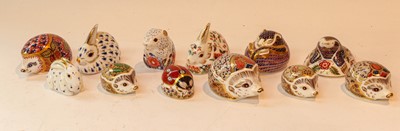 Lot 234 - Royal Crown Derby porcelain paperweights of...