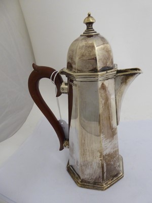 Lot 2138 - A George VI Silver Coffee-Pot and Hot-Milk Jug