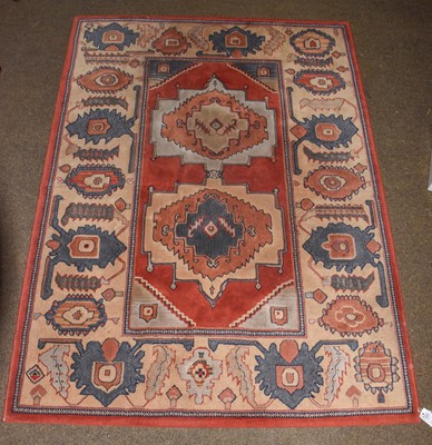 Lot 1218 - An Afshar Kilim, the polychrome field with...