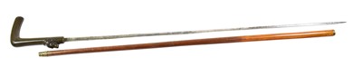 Lot 3140 - A 19th Century Malacca Swordstick, the 73cm...
