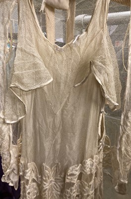 Lot 2051 - Early 20th Century Sleeveless Wedding Dress in...