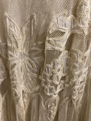 Lot 2051 - Early 20th Century Sleeveless Wedding Dress in...