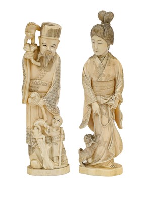 Lot 117 - Late 19th/early 20th century Japanese ivory...