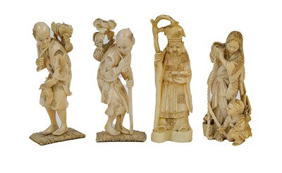 Lot 118 - Late 19th/early 20th century Japanese ivory...