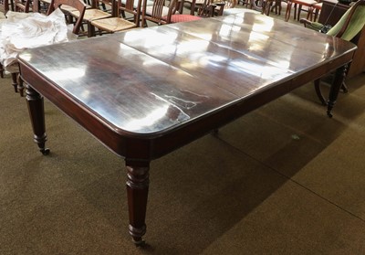 Lot 1298 - A Victorian mahogany extending dining table,...