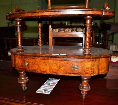 Lot 454 - Victorian walnut two tier what-not